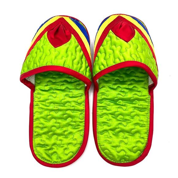 HANDMADE Colorful Spring Summer Satin Asian House Slippers NEVER WORN SZ 7.5 - Picture 4 of 7